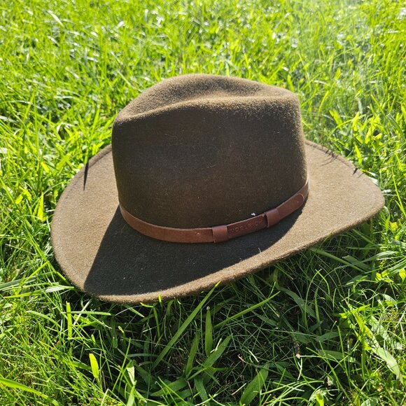 Woolrich Western Boho Yallternative Coastal Cowgirl Brown Wool Hat - Picture 1 of 10